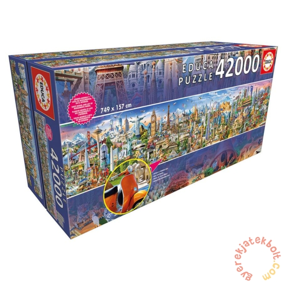 Educa 42000 db-os Panoráma puzzle - A világ körül (17570)