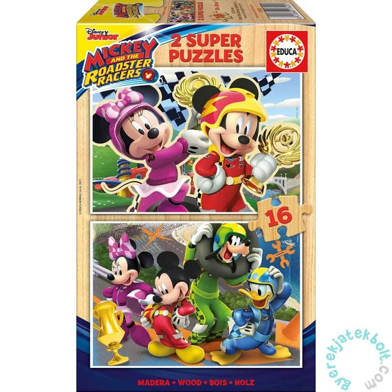Educa 2 x 16 db-os fa puzzle - Mickey Mouse és barátai (17622)