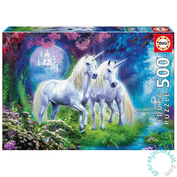 Educa 500 db-os puzzle - Unikornisok az erdőben (17648)