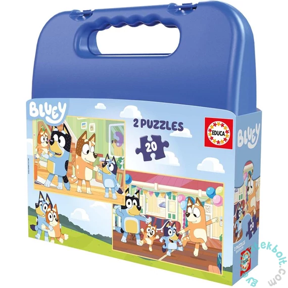 Educa 2 x 20 db-os puzzle bőröndben - Bluey (20348)