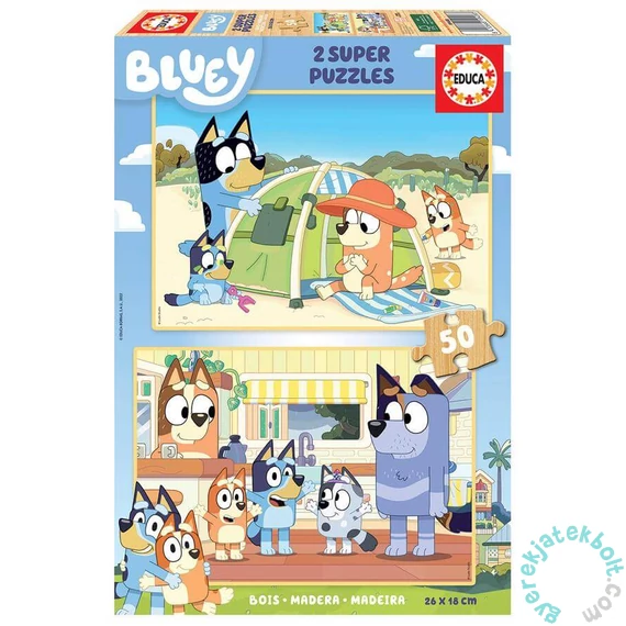 Educa 2 x 50 db-os fa puzzle - Bluey (19408)