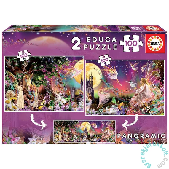 Educa 2 x 100 db-os Panoráma puzzle - Fantasy (19291)