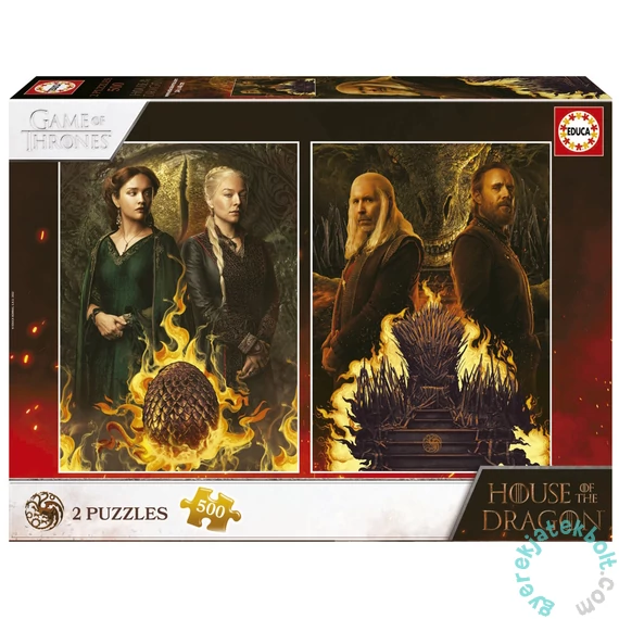 Educa 2 x 500 db-os puzzle - Game of Thrones - House of the Dragon (19573)