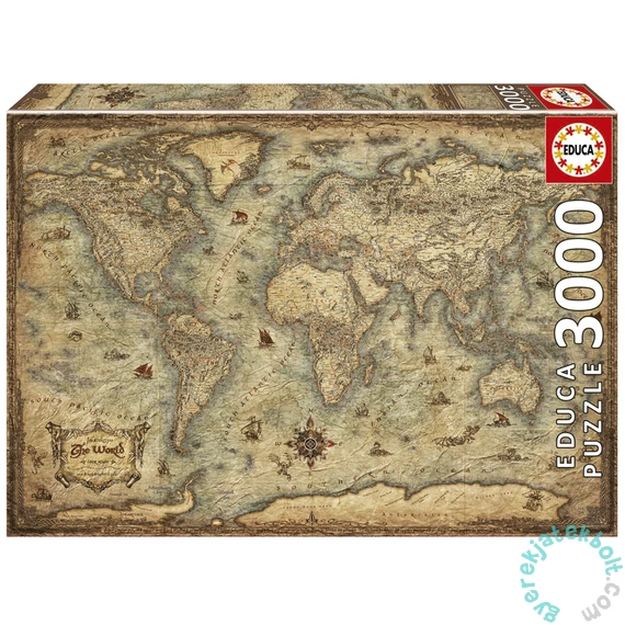 Educa 3000 db-os puzzle - Világtérkép (19567)