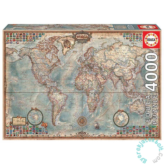 Educa 4000 db-os puzzle - Történelmi világtérkép (14827)