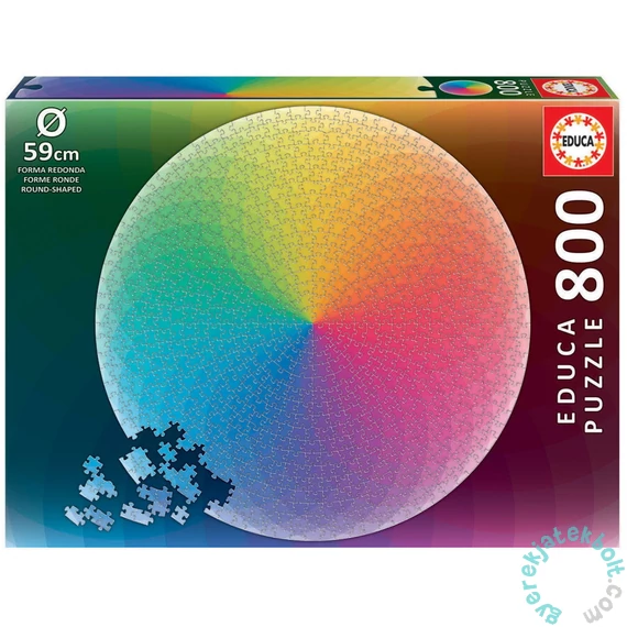 Educa 800 db-os kör alakú puzzle - Szivárvány (19033)