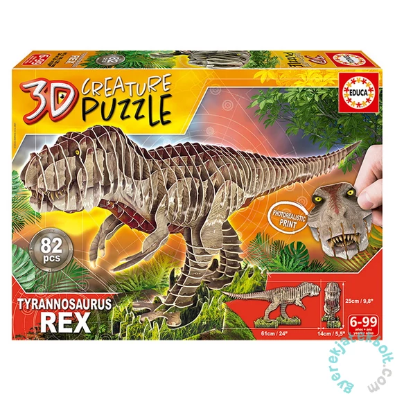 Educa 82 db-os 3D Creature puzzle - Tyrannosaurus Rex (19182)