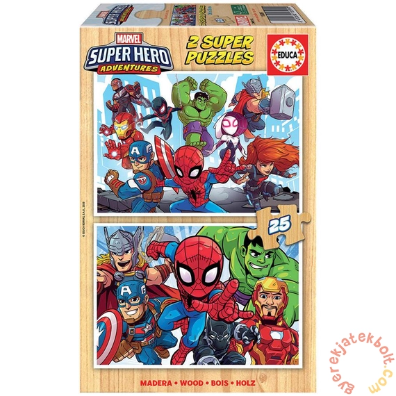 Educa 2 x 25 db-os fa puzzle - Marvel Super Hero Adventures (18599)