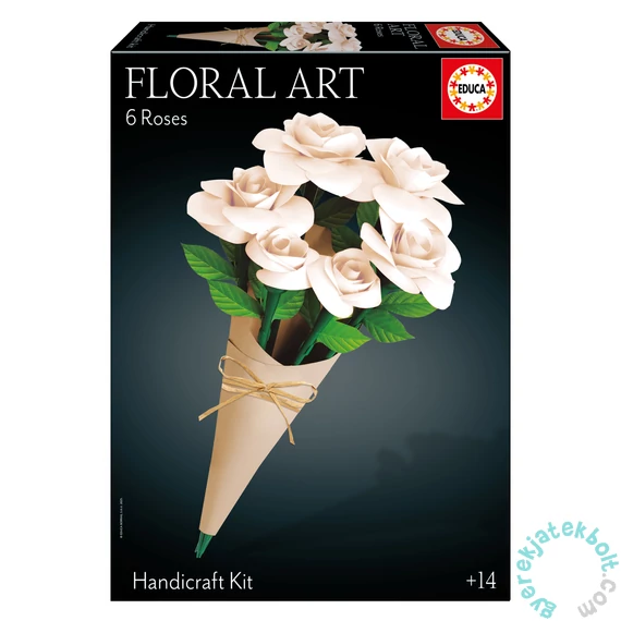 Educa 3D Floral Art - Fehér Rózsa csokor (20395)