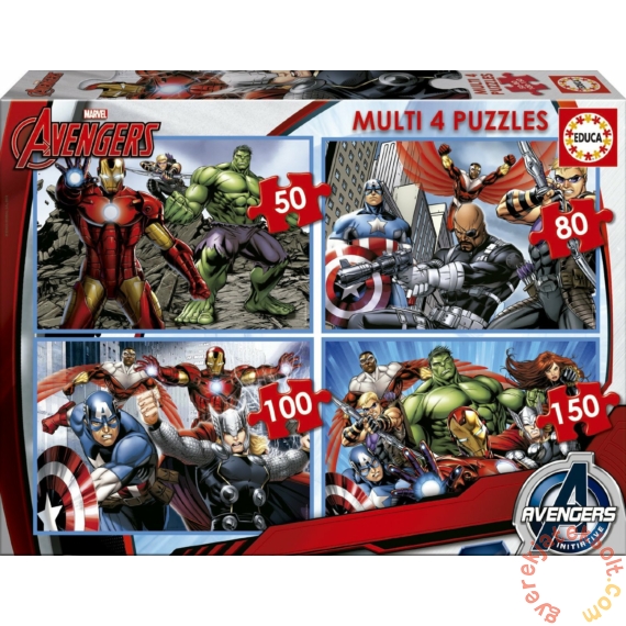 Educa 4 az 1-ben puzzle (50,80,100,150) - Avengers - Bosszúállók (16331) 