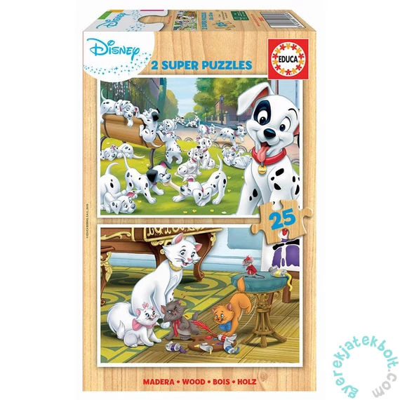 Educa 2 x 25 db-os fa puzzle - Disney állatkák (18082)