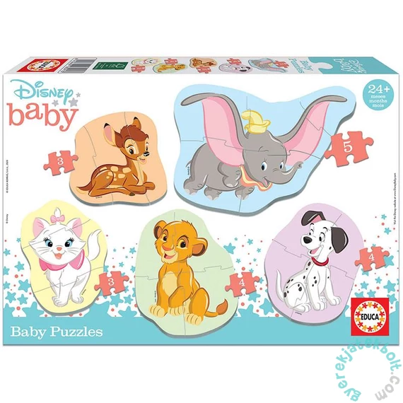 Educa 5 az 1-ben Baby sziluett puzzle (3,4,5 db-os) - Disney - Állatok 2 (18591)