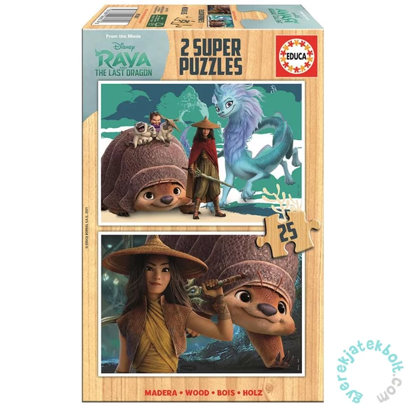 Educa 2 x 25 db-os fa puzzle - Raya és az utolsó sárkány (18878)