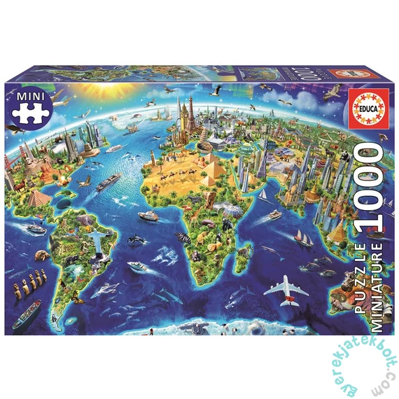 Educa 1000 db-os Miniature puzzle - A világ nevezetességei (19036)
