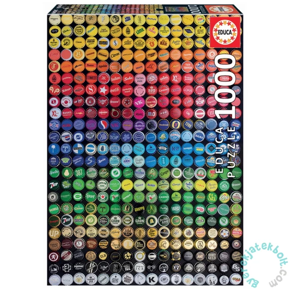 Educa 1000 db-os puzzle - Színkollázs - Kupakok (19026)
