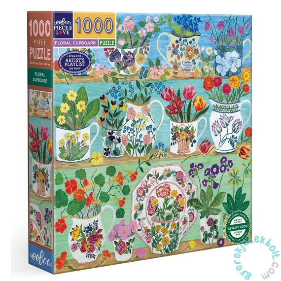 EeBoo 1000 db-os puzzle - Floral Cupboard (PZT719)
