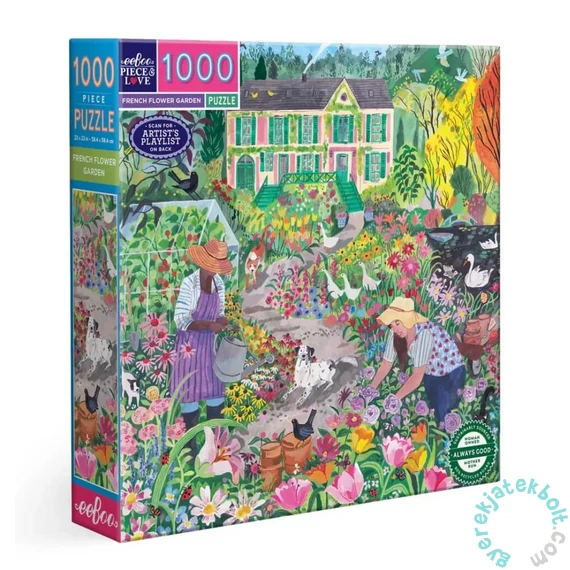 EeBoo 1000 db-os puzzle - French Flower Garden (PZT662)