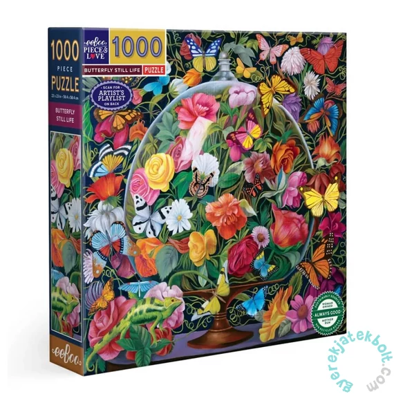 EeBoo 1000 db-os  puzzle - Butterfly Still Life (PZT702)