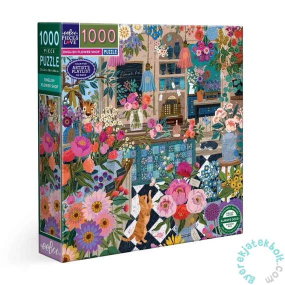 EeBoo 1000 db-os  puzzle - English Flower Shop (PZT440)