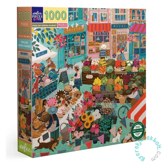 EeBoo 1000 db-os  puzzle - English Green Market (PZTEGM)