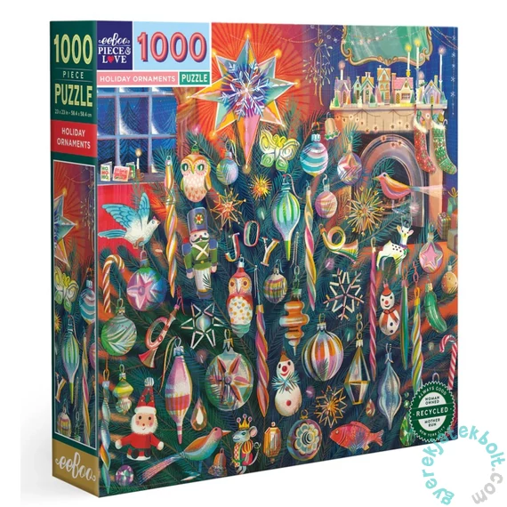 EeBoo 1000 db-os puzzle - Holiday Ornaments (PZTHYO)