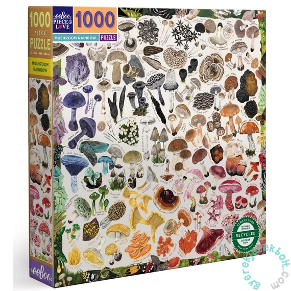 EeBoo 1000 db-os puzzle - Mushroom Rainbow (PZTMRW)