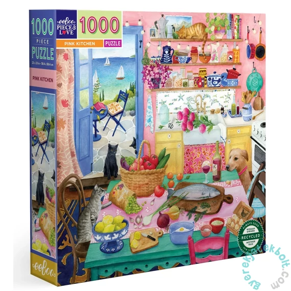 EeBoo 1000 db-os puzzle - Pink Kitchen (PZTPNK)