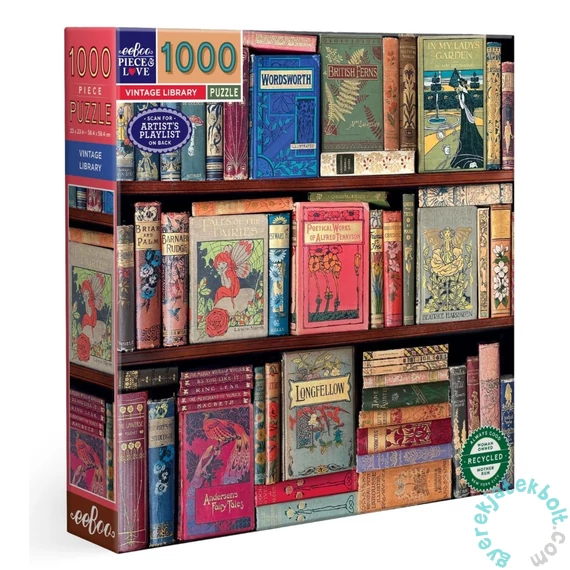 EeBoo 1000 db-os puzzle - Vintage library (PZTVTL)