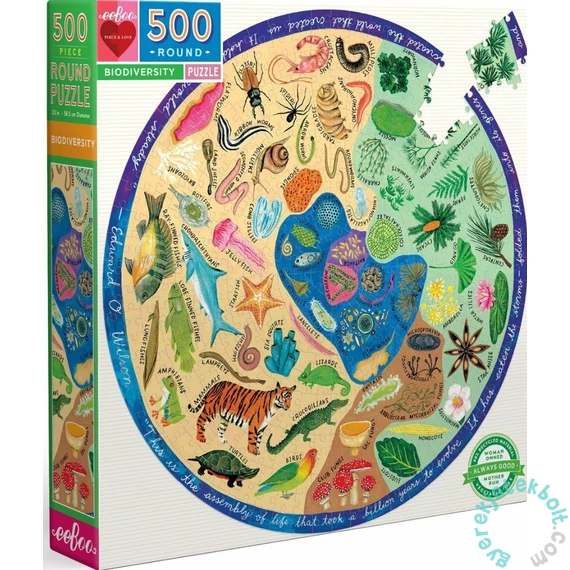 EeBoo 500 db-os Kör puzzle - Biodiversity (PZFBOD)