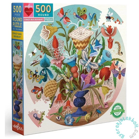 EeBoo 500 db-os Kör puzzle - Crazy Bug Bouquet (PZFCZB)