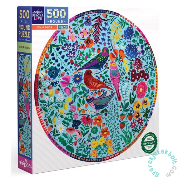 EeBoo 500 db-os Kör puzzle - Four Birds (PZFBRD)