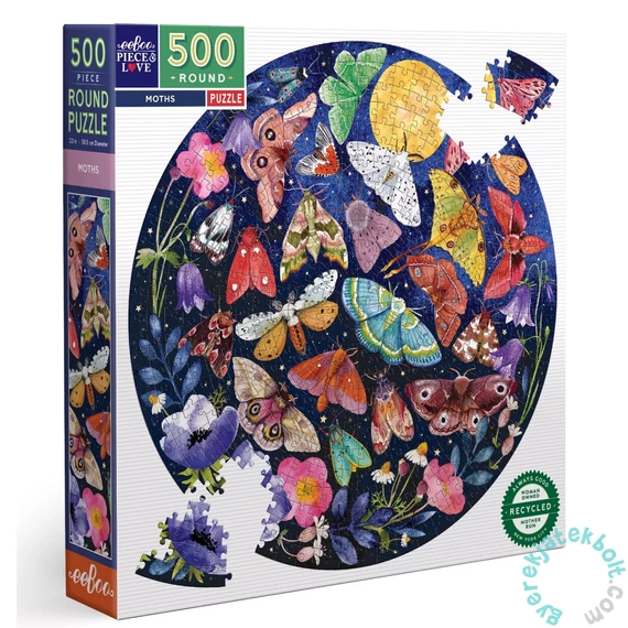 EeBoo 500 db-os Kör puzzle - Moths (PZFMOT)