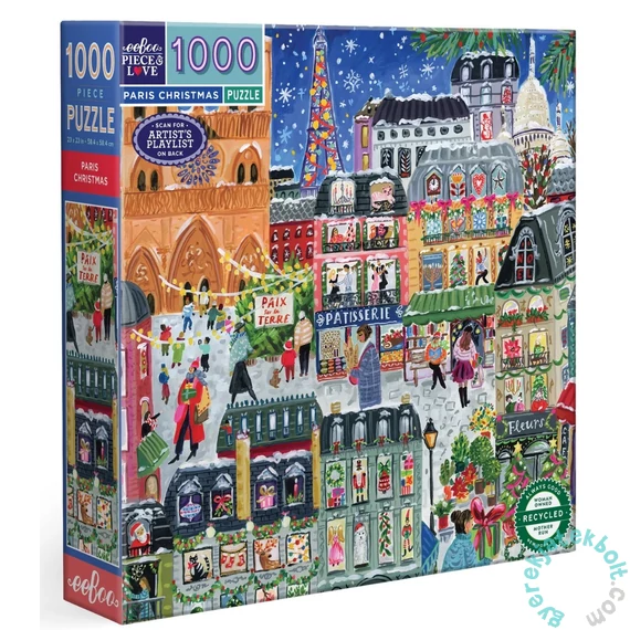 EeBoo 1000 db-os puzzle - Paris Christmas (PTZ781)