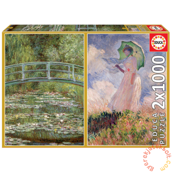 Educa - 2 x 1000 db-os puzzle - Tavirózsa - A napernyős nő (19270)