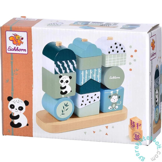 Eichhorn Baby - Fa készségfejlesztő kocka játék - állatok 