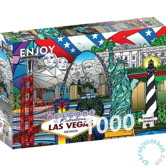 Enjoy 1000 db-os puzzle - American Landmarks Collage (1937)