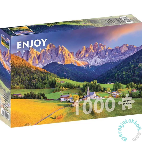 Enjoy 1000 db-os puzzle - Church in Dolomites Mountains, Italy (1320)