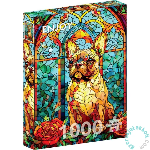 Enjoy 1000 db-os puzzle - French Bulldog Stained Glass (2312)