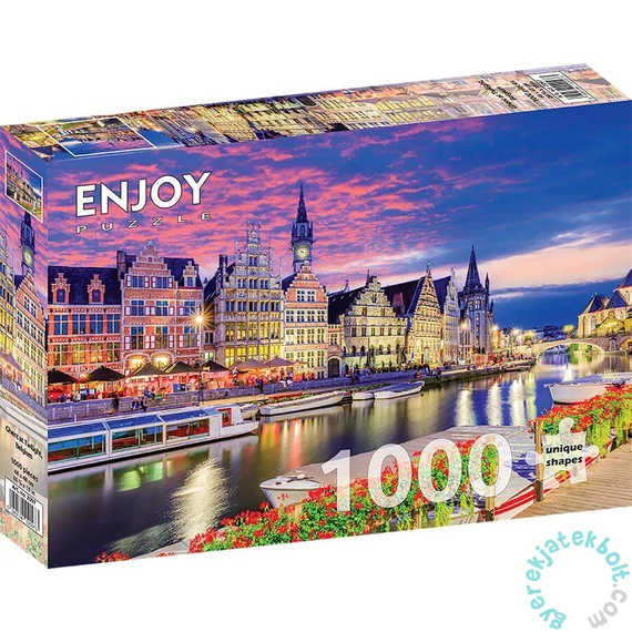 Enjoy 1000 db-os puzzle - Ghent at Twilight, Belgium (2097)