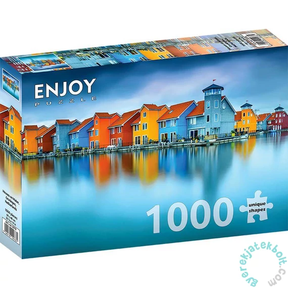 Enjoy 1000 db-os puzzle - Houses on Water, Groningen, Netherlands (2078)