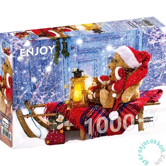 Enjoy 1000 db-os puzzle - Teddy Bears with Santa Hats (1269)