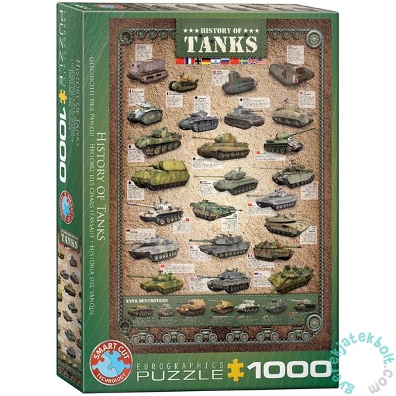 EuroGraphics 1000 db-os puzzle - History of Tanks - (6000-0381)