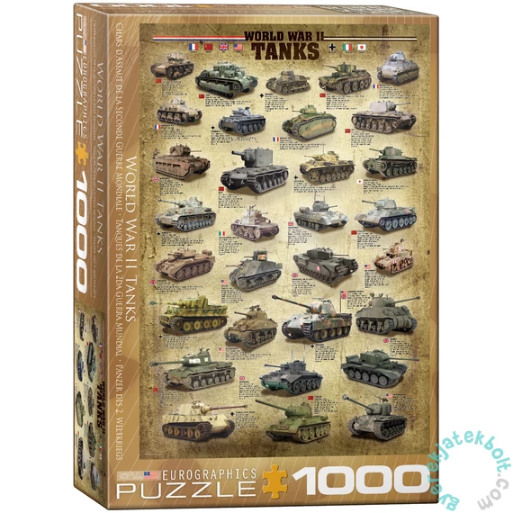 EuroGraphics 1000 db-os puzzle - World War II Tanks (6000-0388)