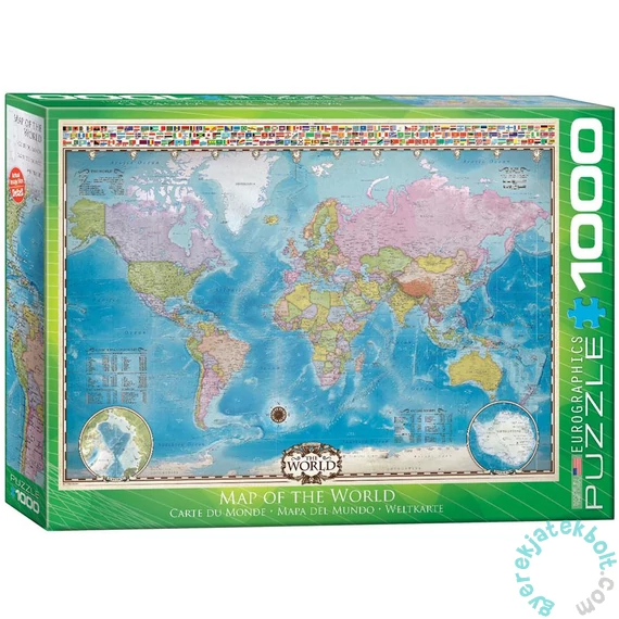 EuroGraphics 1000 db-os puzzle - Map of the World (6000-0557)
