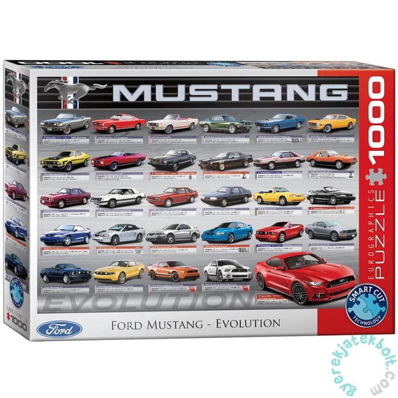 EuroGraphics 1000 db-os puzzle - Ford Mustang evolúció (6000-0684)
