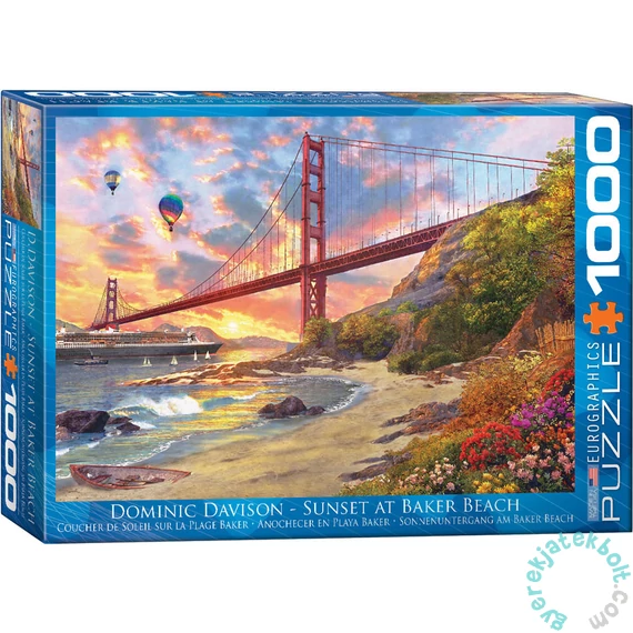 EuroGraphics 1000 db-os puzzle - Sunset at Baker Beach (6000-0697)