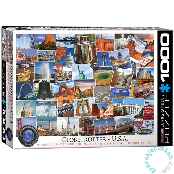 EuroGraphics 1000 db-os puzzle - Globetrotter, USA (6000-0750)