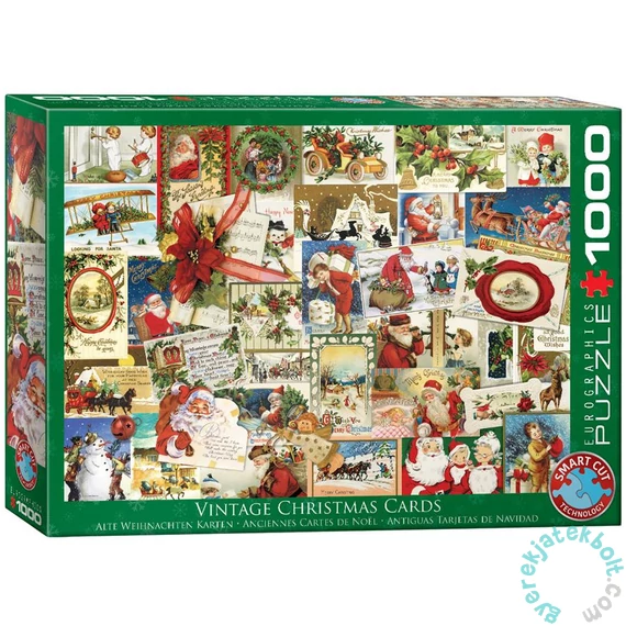EuroGraphics 1000 db-os puzzle - Vintage Christmas Cards (6000-0784)