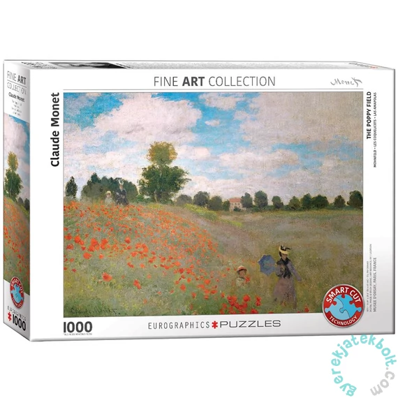 EuroGraphics 1000 db-os puzzle - The Poppy Field, Monet (6000-0826)