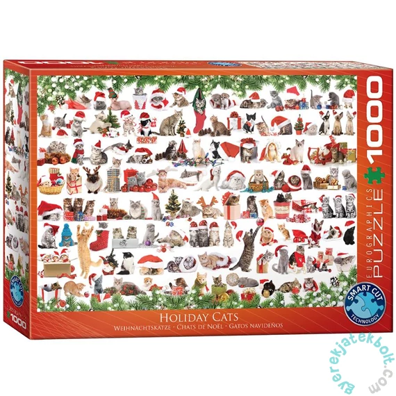EuroGraphics 1000 db-os puzzle - Holiday Cats (6000-0940)